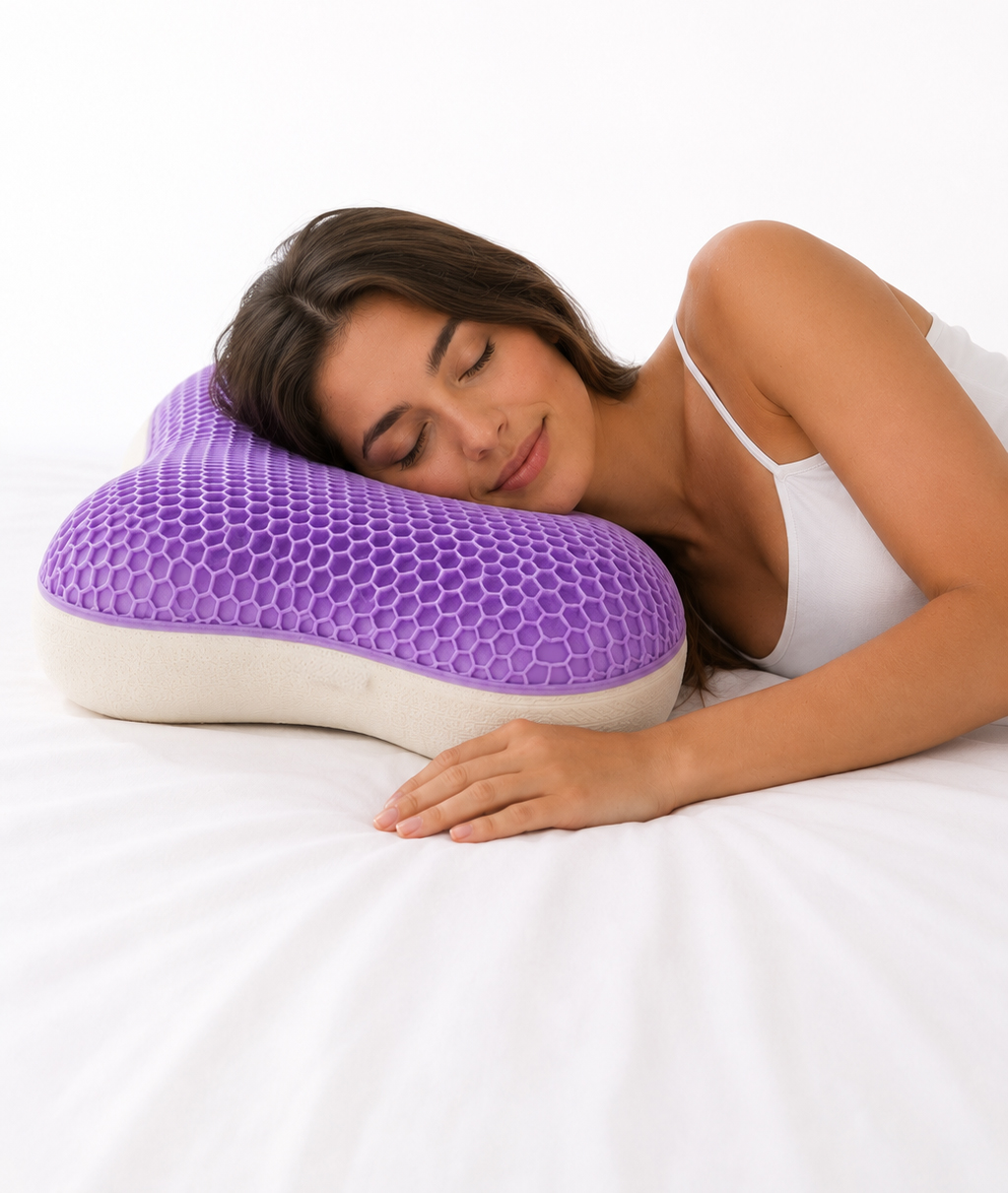Femme dormant paisiblement sur un oreiller Nuvéa